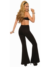 Black Disco High Waist Pants - 70's Women Costumes